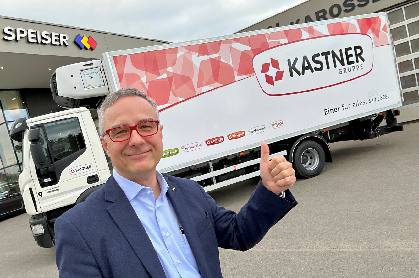 LKK, welcher das neue Design der KASTNER Gruppe präsentiert mit KR Christof Kastner.